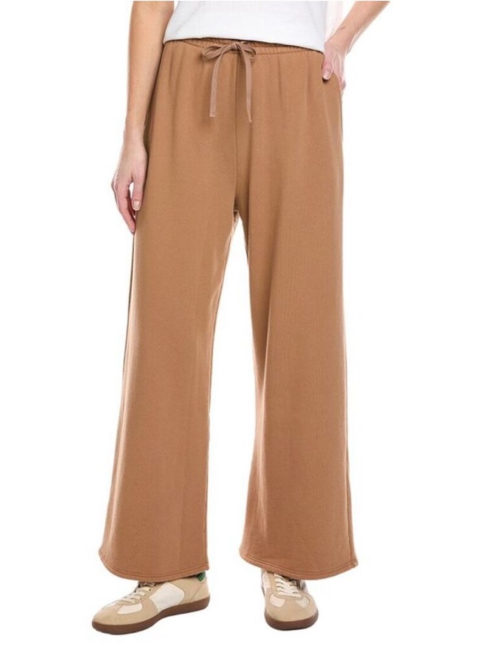 Beyond Yoga Cali Wide Leg Cropped Pant Wide-Leg Cotton terry Drawstring Small